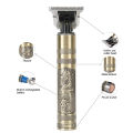 T9 Trimmer VINTAGE  trimmer metal RECHARGEABLE Electric Hair CLIPPER Cutting Machine Professional Hair Barber Trimmer For Men. 