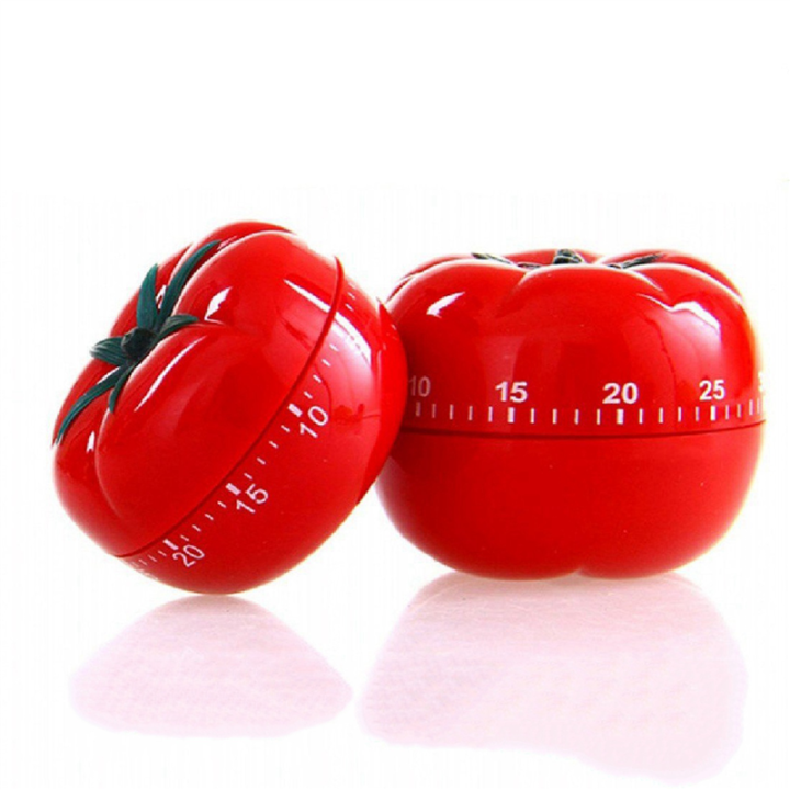 XHHDQES 2X 1-60Min 360 Degree Fashion Cute Indoor Kitchen Practical Tomato Mechanical Countdown Timer
