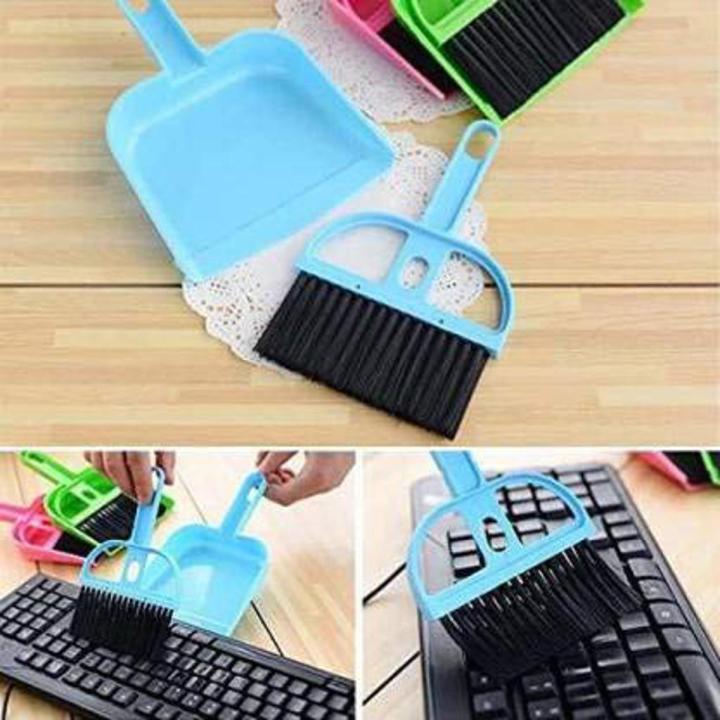 Mini Dustpan with Brush Broom Set for Multi-Purpose Cleaning Brush Keyboards, Dining Table, Car Cleaning, Refrigerator Cleaning kit, Carpets  Desktop Sweep Cleaning Brush Small Broom Household New Mini Dustpan Set