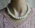 50pcs -12mm Off-White Pearl Bead Moti with hole- Craft Material for Artificial Jewellery Making Beading Scrap Booking Craftworks and Decorations. 