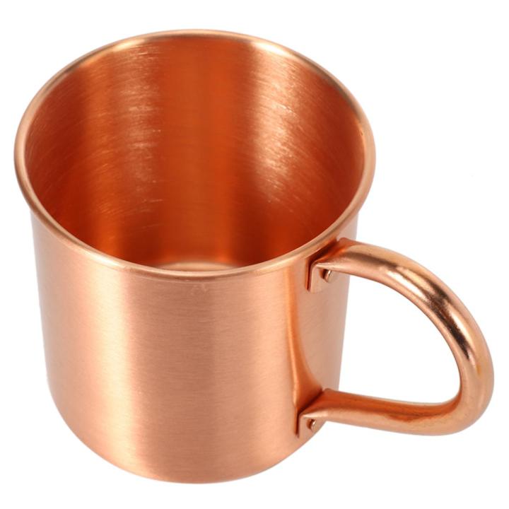 Pure Copper Moscow Mule Mug Solid Smooth Without Inside Liner For tail Coffee Milk Water Cup Home Bar Drinkware Cool