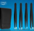 4Pcs/Set Professional Eyebrow Tweezers Eyebrow Hair Removal Clip Makeup Sets Eyelash Extension Eyelash Tweezers Beauty. 