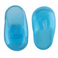 TWEXQNY-2PCS Blue Clear Silicone Ear Cover Hair Dye Shield Protect Salon Color. 