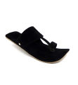 Black Velvet Kolapuri Chappal For Mens Kp-GEKP111. 