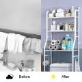 Bathroom Storage Shelf Over Toilet 2-3 Tiers Stainless Steel Toilet/Washing Machine Rack Bathroom Space Saver Organizer Holder. 