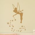 Gold Fairy Sticker / kids room / girls room decal / pari sticker ,wall decor for kids / kids sticker / child room decor / decoration for kids. 