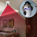 Light Bulb Secure Cameras 2K 720P for Home Outdoors Wifi IP Night Vision Surveillance Camera with E27 Socket - white. 