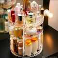 Original Good Quality 360 Degree Rotating Makeup Storage Rack Height Adjustable Cosmetics Organizer Assembly Skin Care Holder Bathroom Display Case. 