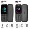 NOKIA 105 and 106 DUAL SIM _ WITH BOX CHARGER _  LONG LASTING BATTERY _ DUBAI STOCK SAME AS ORIGINAL. 