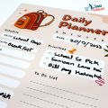 Daily Planner A4 Size Laminate with board marker Organize Your Daily Schedule. 