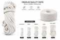 Premium Nylon Rope Heavy Duty White Plastic Rope Multipurpose Strong Durable Clothesline Camping Utility Rope 4mm 6mm 8mm 10mm 12mm. 