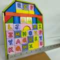 Building Blocks - Wooden Blocks - 46 Pieces - Educational Alphabet Blocks - Learning Blocks. 