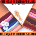 Chiffon Hijabs Scarves - Lightweight, Breathable, Plain Colors, Versatile for Niqab and Everyday Wear. 