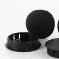 25PCS Premium Plastic Locking Hole Plugs Black Flush Type Plastic Hole Cover Panel Hole 38mm Round End Cap Chair Furniture Glide Protectors. 