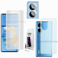 Sparx Edge 20 Pro Tempered Glass Screen Protector with UV Glue Camera and Back Skin Guard. 