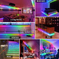 Auoyo WS2812b LED String Light Christmas Lights Intelligent APP Control Magic Decoration Racing Lighting Belt Wall Decoration Indoor Outdoor Strip Fairy Lights for Garden Christmas Party Holiday Decoration . 