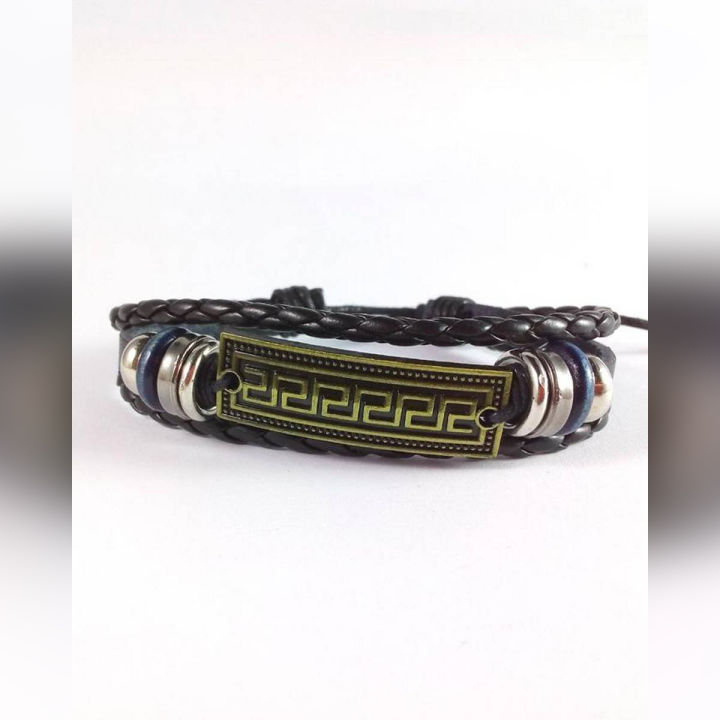 Trendy Alloy And Pu Leather  Bracelet For Men