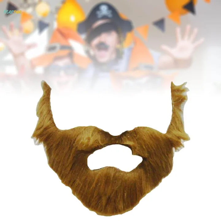 Fake%20Beard%20Costume%20Realistic%20Halloween%20Beard%20Fake%20Mustaches%20Cosplay%20Dress%20up%20Brown%20-%20Image%204