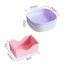Kitchen Accessories Square Plastic Dinner Plate Set (Set of 10 Pcs) Colorful Snacks/Breakfast Plate with Stand Kitchen Tools - 10Pcs - MultiColor. 