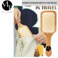 Bamboo Hair Brush, Hair Styling Comb, Wooden Bristles Hair Brush without Tips, Anti Static Hair Massage Brush with Non Slip Handle for Curly Long Short Thick Thin Hair, Large Size Hair Brush for Men and Women – M.R Traders. 