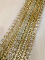 3.5 yards of Premium Golden Lace Choices for Borders of Gala, Daman, Bazu, Samosi Lace is 5 gaz per Pack. 