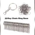 Key Chain Ring Base for Making Key Chain (Pack of 20). 