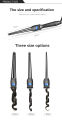 Ubeator - LCD Screen Ceramic Spiral Hair Curling Iron Wand Machine Roller Beauty Tools-138-Black. 