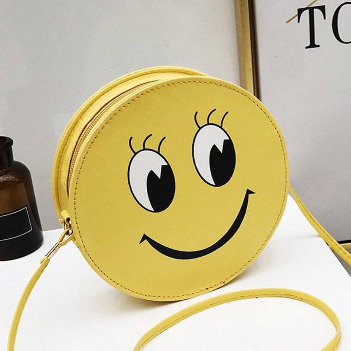 Women Cute Emoji Bag Emoticon Handbag Crossbody Chain Shoulder Purse Handbag