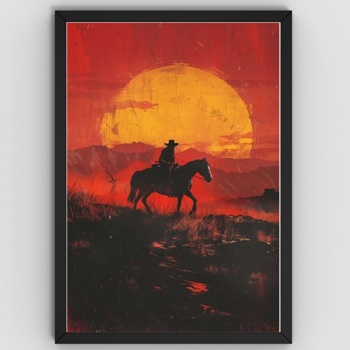 Wall Poster Rdr2 Arthur Morgan on Horse RDR2 Gaming Poster | Red Dead Redemption 2 ...