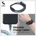 [Micro USB] Wraps Wristband Wearable Fashionable Bracelet Fast Charging Data Cable For Android Mobiles and Devices 1 Meter. 