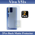 2Pcs Vivo Y51s Back Matte Protector Soft Skin Sheet Soft Film Protection. 