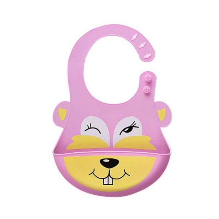 Baby Pure Silicone Plastic Waterproof Bib With Bowl