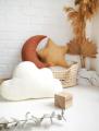 Fancy Decorative Soft Velvet Pack Of 3 Kids Room Cushion-Baby Cot Pillows-Babies Carry Nest Nursery Cushion Star Moon And Cloud Shape. 