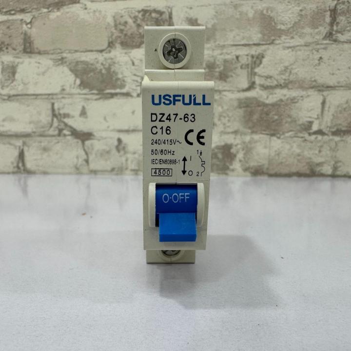 USFULL 1 Pole 16 Ampere AC Breaker with Short-circuit Protection for Electrical System