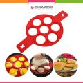 Techmanistan 7-Cavity Silicone Material Reusable Pancake Mold 7 Circles Eggs Ring Maker Kitchen Baking Cooking Tools. 