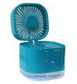 Smiley Fan Humidifier, Mini Desktop Humidifier Spray Fan, USB Cube Folding Fan, Portable Mini Fan Humidifier, Magic Cube Folding Spray Fan, Air Cooled Folding Humidifier. 