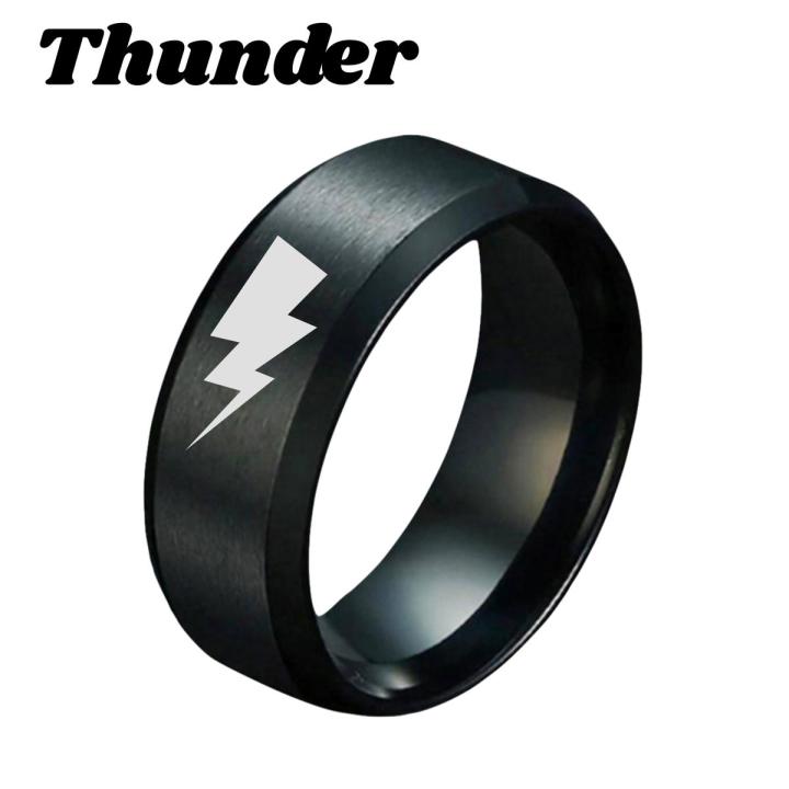 Thunder Rings For Men and Women Lightning Strike Stainless Steel Ring Light Fashion Unique Rings Lovers Ring Wholesale Rates