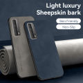 AnDyN Sheepskin Lambskin Case For Huawei Y7A Luxury Leather Phone Case Soft TPU Silicone Back Cover Lens Protect Shockproof Casing. 