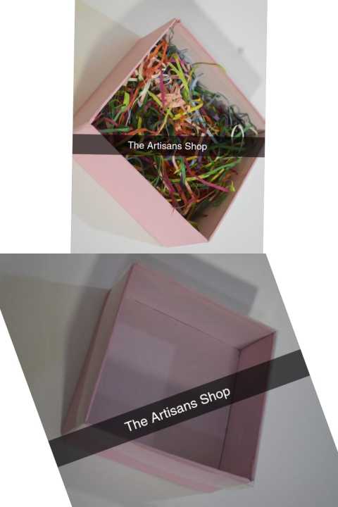 gift box with paper fillers/ gift box with fillers/ hard rigid box with shreds/size- 6x6x2.5 inches