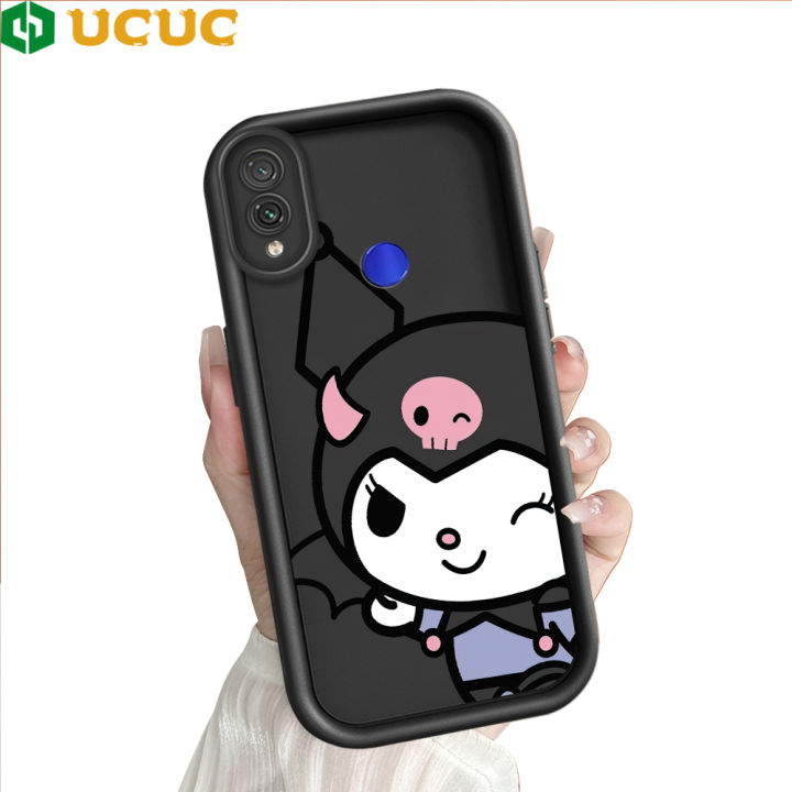 UCUC for Redmi Note 7 / Note 7 Pro Back Cover Kuromi Girl Ladder Camera Soft Rubber Protection Phone Case