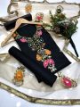 arty Wear Handmade 3pc Dress   Kattan Silk  Beautiful Handmade Crystal Mooti Sitara Work & Applick Gala work shirt   Net  Applick Heavy Handmade DUPPATA  with 4 sided Lase Borders   Kattan silk plain trouser unstitched fabric. 
