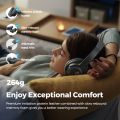 soundpeats space bluetooth wireless headphone with foldable design noise cancelling microphone and long battery life ideal for sports and smartphones. 