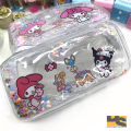 New Transparent Unicorn, Kuromi, melody, Glitter Zippered Pencil Case for Girls - High Capacity School Stationery Bag cute stationery for girls. 