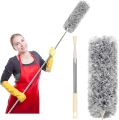 Long Cleaner | Removable & Washable, Extendable up to 47” with Detachable Microfiber Head for Cleaning | with Extension Pole. 