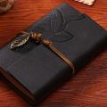 A6 Travel Journal Notebook 80 Sheets Refillable Leather Journal Diary for Men Women Vintage Planner with Blank Unlined Paper. 