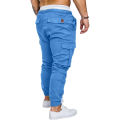 Cargo Trousers for men in Blue Color - 6 Pocket Trouser. 