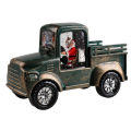Christmas Car Lantern Unique Vintage ABS Adorable Santa Claus LED Truck for Home Decor. 