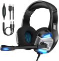 Gaming Headphone With 7.1 Surround Sound Noise Canceling Over Headphone With Mic Soft Ear Muffs Easy Compatible With XBOX ONE ,PS4,PC Mobiles And Laptop. 
