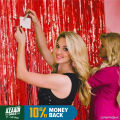 Beautiful theme of Happy Birthday Cards Banner with combo of '30' PCs balloons '1'Golden Fringe Curtain for background decoration (6x3 feet)Birthday Decorations For boys and Girls. 