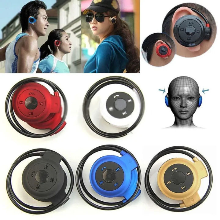 Mini 503 Bluetooth headphone handsfree MP3 player wireless stereo sport headset support TF card FM headband headphone
